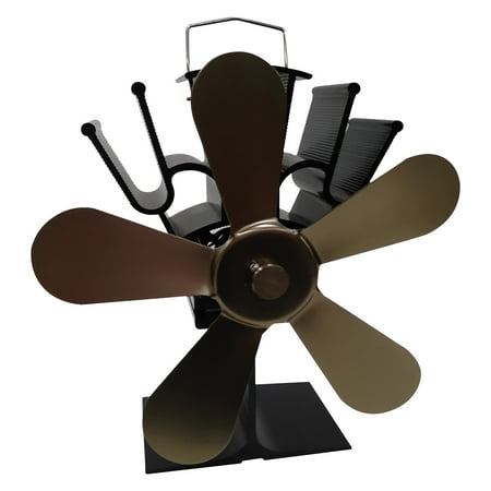 

Suiluo Stove Fan Wood Stove Fan Fireplace Fan Heat-powered Fan With 5 Blades