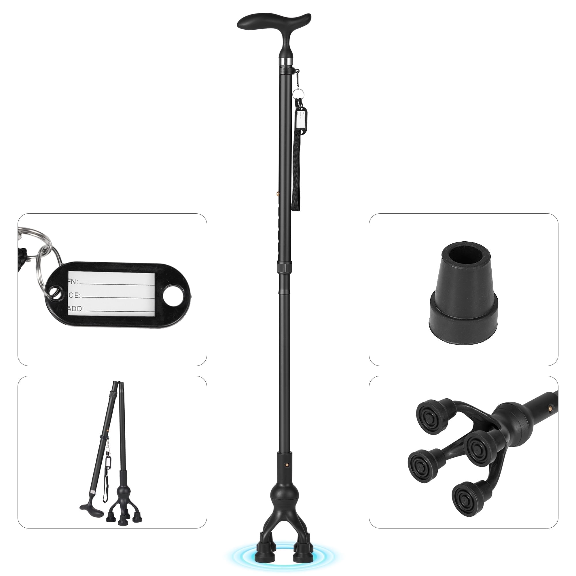 Carex York Folding Adjustable Walking Cane for All Occasions