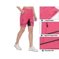 thumbnail image 6 of Little Donkey Andy Women's Hiking Shorts Quick Dry Stretch Athletic Shorts Lightweight for Golf Travel Rose Red S, 6 of 7