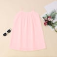 thumbnail image 4 of HXWCHs Robe de Fête Filles Sans Manches Col Rond avec Poches Légère Confortable Décontractée pour Enfants Rose 9-10 Ans, 4 of 7