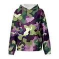 thumbnail image 6 of Staki Toddler Girls Hoodies Camo Sweatshirt Kids Casual Pullover Fleece Sweater Long Sleeve Shirts Winter Outwear Hoodies for Girls 3-10Y 11-12Y(Purple,7-8 Years), 6 of 6