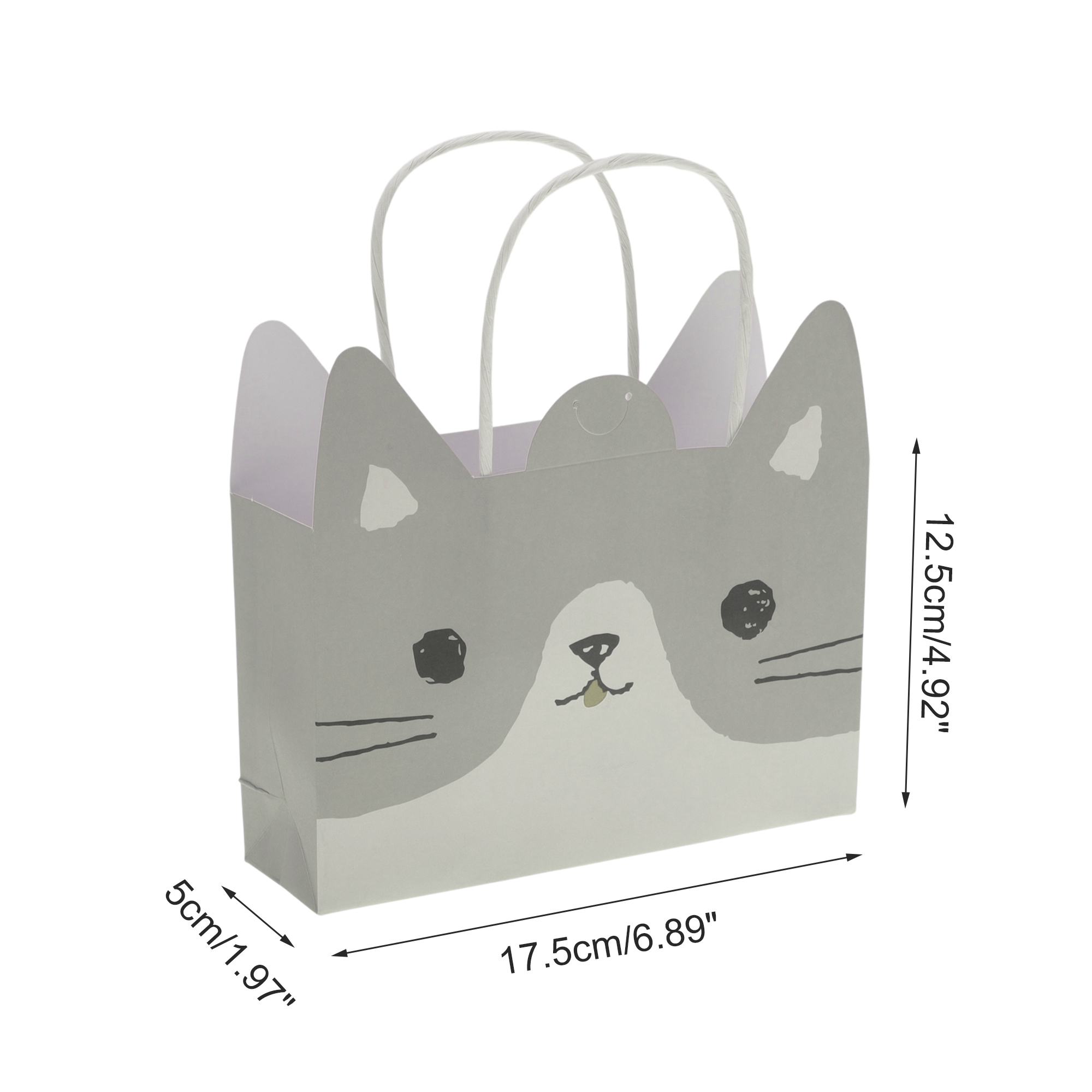 Unique Bargains Animal Pattern Gift Bags 4 Pcs for All Occasions Gray