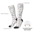 thumbnail image 4 of Xecao America Landmarks2 print thigh-high socks, crafted for both men and women with a stretchy, high-opaque design perfect for daily wear, 4 of 6