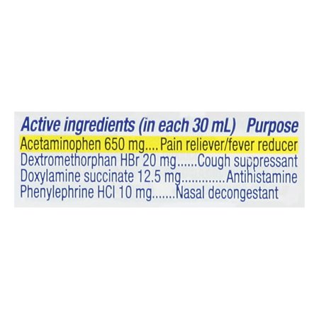 Vicks NyQuil Severe Shots Cold and Flu Nighttime Relief Liquid, 1 Fl Oz (Pack of 4)