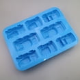 thumbnail image 3 of Juego de 2 moldes de silicona antiadherentes para magdalenas, pastel de chocolate, molde de jabón, magdalenas y gelatina, molde con forma de coches de dibujos animados, 3 of 5