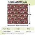 thumbnail image 2 of Red Christmas Animal and Tree Pattern Square Fitted Tablecloth with Elastic Edge,Square Table Cover,Washable Elastic Table Cover for Home Kitchen Party Decor 36"x36", 2 of 6