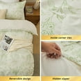 thumbnail image 2 of Kingrest Luxury Queen Duvet Cover Set Floral Printed, Soft & Breathable 100% Organic Cotton 3 Pieces Queen Bedding Sets, Pattern Queen Comfy Duvet Cover Set with Zipper Closure, 2 of 9
