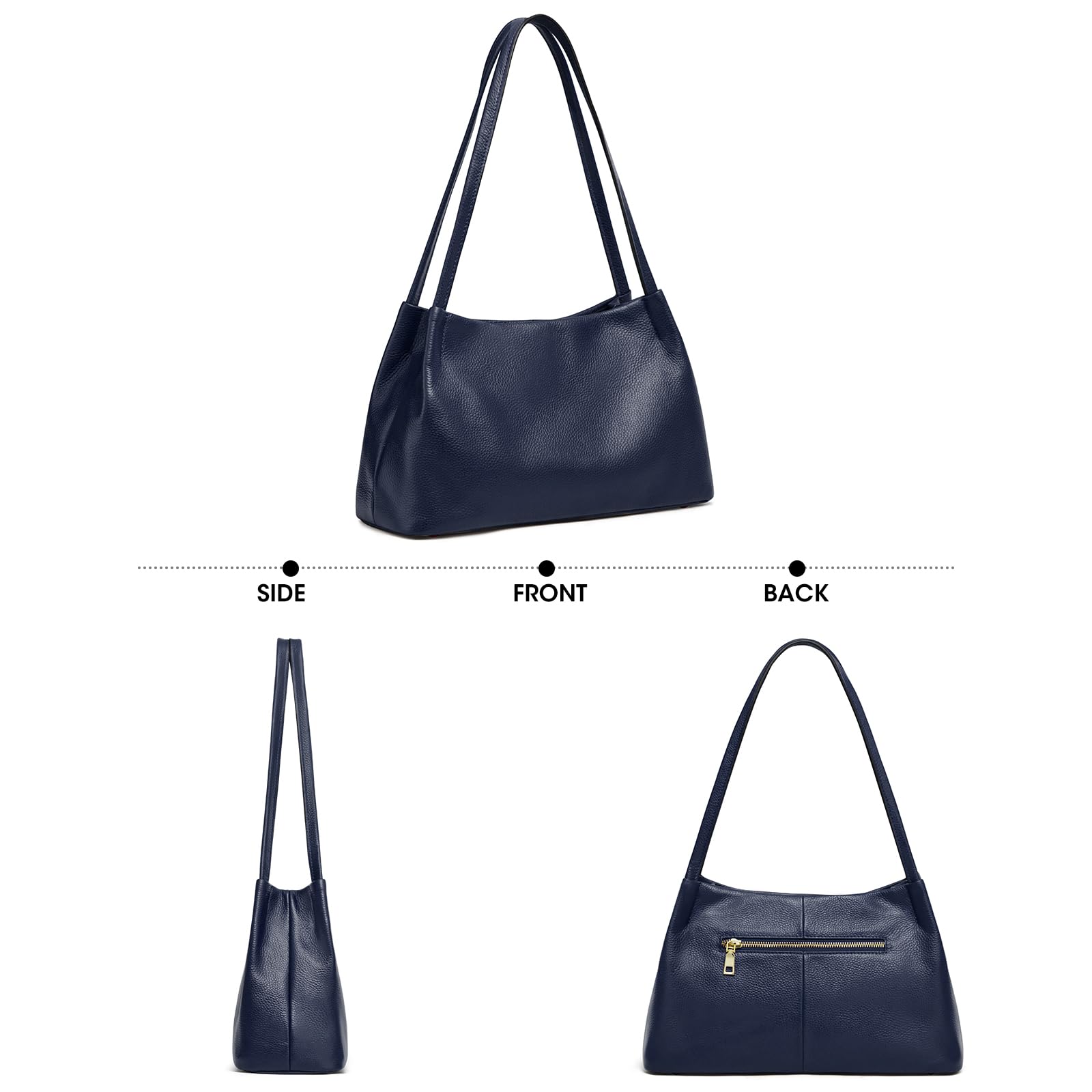 Kattee Leather Purses and Handbags for Women, Soft Genuine Leather Shoulder Hobo Bags with Top Magnetic Snap Closure