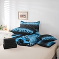 thumbnail image 6 of Homewish Leopard Print 7-Piece Bedding Comforter Set For Children Teens Female Girls,Bling Glitter King Bedding Sets,Dreamy Princess Ultra Soft Bed Sheets,Super Cozy Room Decor,Reversible, 6 of 8