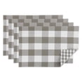 thumbnail image 1 of Design Imports Z02412 Ensemble de 4 Napperons Réversibles Vichy et Carreaux Buffalo Gris et Blanc, 1 of 2