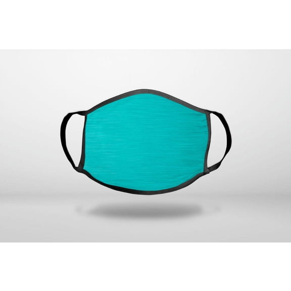 Teal Stainless Steel Image Print - 3-Ply Reusable Soft Cloth Face Covering, Unisex, Cotton Inner Layer