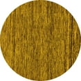 thumbnail image 1 of Ahgly Company Indoor Round Abstract Yellow Modern Area Rugs, 3' Round, 1 of 4