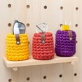 thumbnail image 6 of Handcrafted Vertical Eyeglasses Holder Stand for Reading Desk Nightstand Table - Small Eyeglass Organizer Stand for Bedside - Soft and Sturdy Knit Eyeglass Stand - Fits Standard Size Glasses, 6 of 15