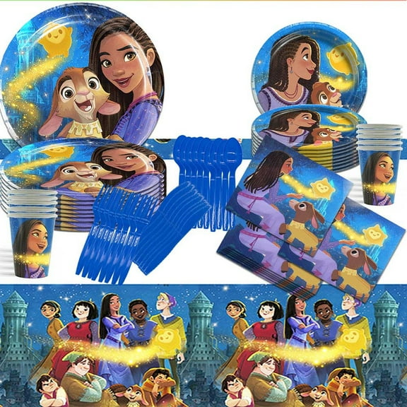 Wish Movie Party Tableware Set Plates Cup Kit Birthday Supplies Decorations Disposable Dinnerware