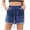 Dark Blue, variant on Bloomae Denim Shorts for Women Casual Drawstring Stretchy Elastic High Waist Comfy Short Jeans Lightweight Frayed Hem Summer Hot Pants with Pockets Black XL