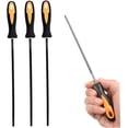 thumbnail image 1 of Chainsaw File Set 3PCS 3.2mm (1/8-Inch) Round Steel Sharpening Files with Plastic Handle for Chainsaw Chain Sharpening Maintenance and Grinding Tools, 1 of 5