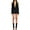 black, variant on Halter Neck Mini Dress for Women Deep V Plunging Cowl Neckline Short Dress Cold Shoulder Sleeves Ruffle Going Out Dress