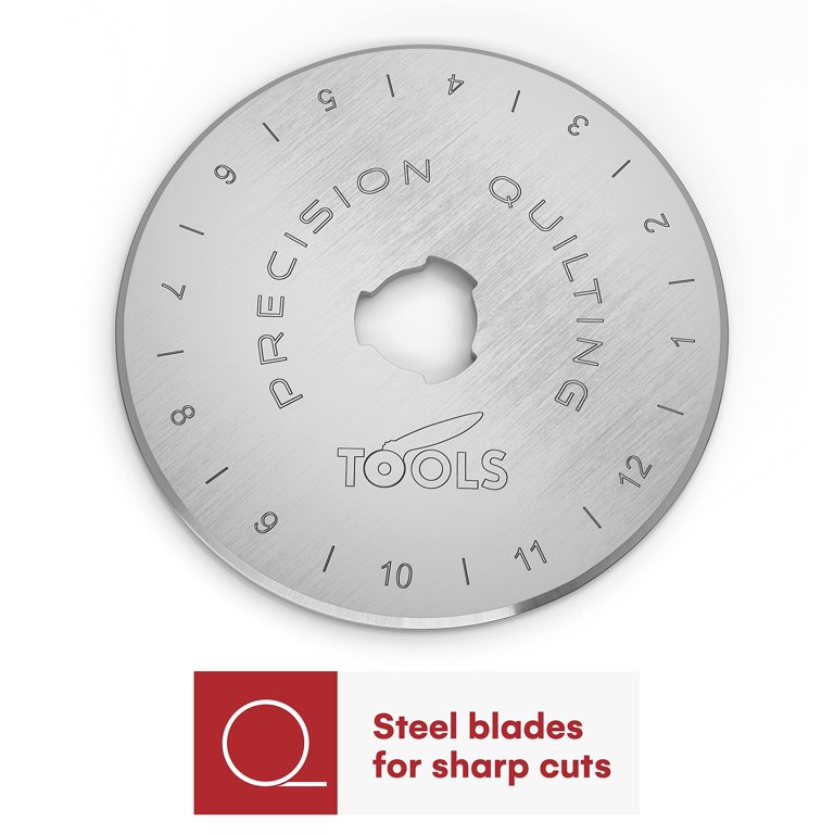 Precision Quilting Tools | 10 Pack of 45mm Rotary Cutter Blades for Quilting