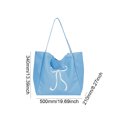 thumbnail image 2 of Bolso Hombro Mujer Arco Tote Moda Lona para Viajes Al Aire Libre Púrpura, 2 of 4