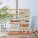 thumbnail image 4 of Gold Biaxial Jewelry Stand Removable Wood Base Ring Storage Box, 4 of 5