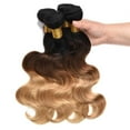 thumbnail image 5 of Body Wave Ombre Brazilian Body Wave Hair Weave Bundles Unprocessed Virgin Brazilian Hair Extensions 1B/4/27 Honey Blonde 1 bundle 22"inch, 5 of 6