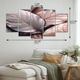 thumbnail image 4 of Designart "Rosy Gilded Foliage Blend I" Floral Metal Wall Art Set, 4 of 5