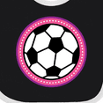 thumbnail image 4 of Inktastic Soccer Player Girls Sports Ball Girls Baby Bib, 4 of 4