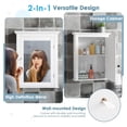 thumbnail image 5 of Bathroom Mirror Cabinet, Wall Mounted Storage Cabinet with Mirror Door and Adjustable Shelf, Mirrored Medicine Cabinet for Bathroom, Living Room, Cloakroom, 22 x 6 x 27.5 inches (White), 5 of 8