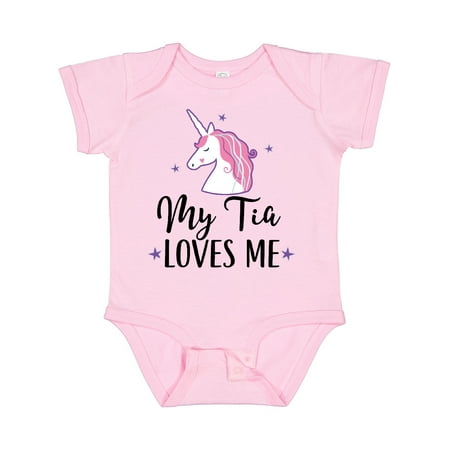 

Inktastic My Tia Loves Me Unicorn Gift Baby Girl Bodysuit