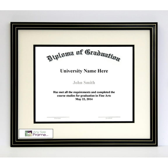 AnySizeFrame 7X9 Pinstripe Diploma Frame
