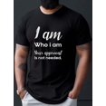 thumbnail image 1 of I Am Who I Am" Men's T-Shirt - Casual Crew Neck, Short Sleeve, Blend, Machine Washable - Perfect for All Seasons, 1 of 5