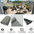 thumbnail image 3 of LOVE STORY 3' x 10' Balcony Privacy Screen Fence Cover Mesh for Deck Patio Porch Railing, Beige Anthracite, 3 of 7