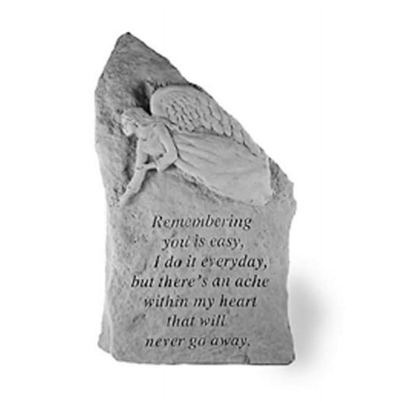 Kay Berry Inc. Remembering You Is Easy Gray Angel Memorial Stone