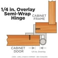 thumbnail image 3 of Liberty Hardware H01911C-SN-O 0.25 in. Semi-Wrap Overlay Hinge- Satin Nickel, 3 of 4