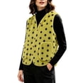 thumbnail image 5 of Guluxicc Women's Fleece Polka Dot Vests Button Down V Neck Sleeveless Jackets with Pockets for Everyday Fall Winter Vests, 5 of 5