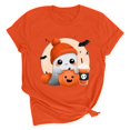 thumbnail image 5 of Yeaiivve Cute Tunic Tops for Women Halloween Cartoon Ghost Printed Graphic Tees Loose Fit Casual Holiday T-Shirts Soft Comfy Crewneck Pullover M, 5 of 7