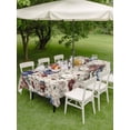 thumbnail image 4 of Outdoor Tablecloths with Umbrella Hole & Zipper, Spring Flowers Rectangle Tablecloth 52x70 Inch, Farmhouse Botanical Seasonal Floral Herbs Waterproof Table Cloth, Patio/Pool/Picnic Table Covers, 4 of 8