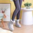 thumbnail image 7 of Viluyesy Womens Ankle Snow Boots Round Toe Thick Platform Sole Plush Lined Side Zipper Casual Winter Outdoor Boots Gray Size 8, 7 of 7