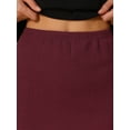 thumbnail image 5 of INSPIRE CHIC Women's Texture Stretchy Bodycon Mermaid Skirt Elastic High Waist Maxi Skirts S Wine Red, 5 of 6