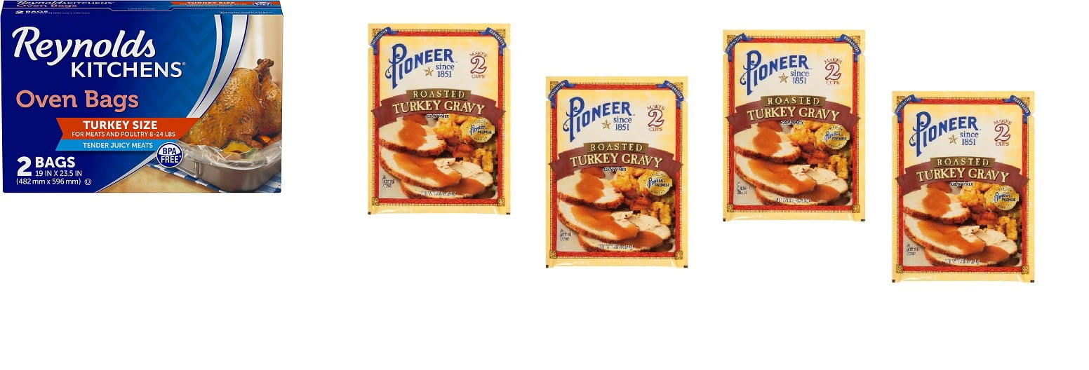 Turkey Combo Pack Pioneer Roasted Turkey Gravy Mix (Pack of 4
