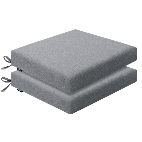 Favofamilie Cojines para sillas de exterior, 22 x 22 x 2,5 pulgadas, juego de 2, resistentes al agua y a la decoloración, duraderos, cojines para muebles de jardín, sofá, sillas, comodidad portátil co