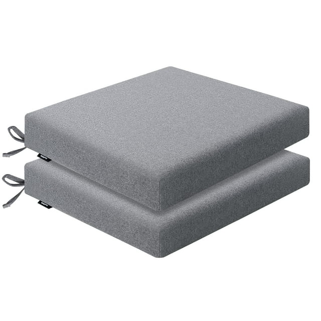Favofamilie Cojines para sillas de exterior, 22 x 22 x 2,5 pulgadas, juego de 2, resistentes al agua y a la decoloración, duraderos, cojines para muebles de jardín, sofá, sillas, comodidad portátil co