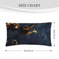 Kdxio Elegant Gold Scrollwork Pattern Pillowcase with Envelope Closure