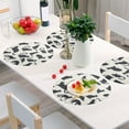 thumbnail image 6 of Ryvnso Cat Pattern Round Plate Mats Dining Table Placemat Set of 4 for Holiday Decoration, 6 of 7