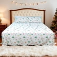 thumbnail image 1 of HITIME Juego de Sábanas Navideñas 4 Piezas Tamaño Matrimonial, Bolsillos Profundos 16 Pulgadas, Microfibra de Poliéster Suave con Estampado Festivo, Ideal para Decoración y Regalo, 1 of 8