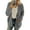 Dark Gray, variant on BAETEUY Women Plush Coat Long Sleeves Single-breasted Jacket with Pockets