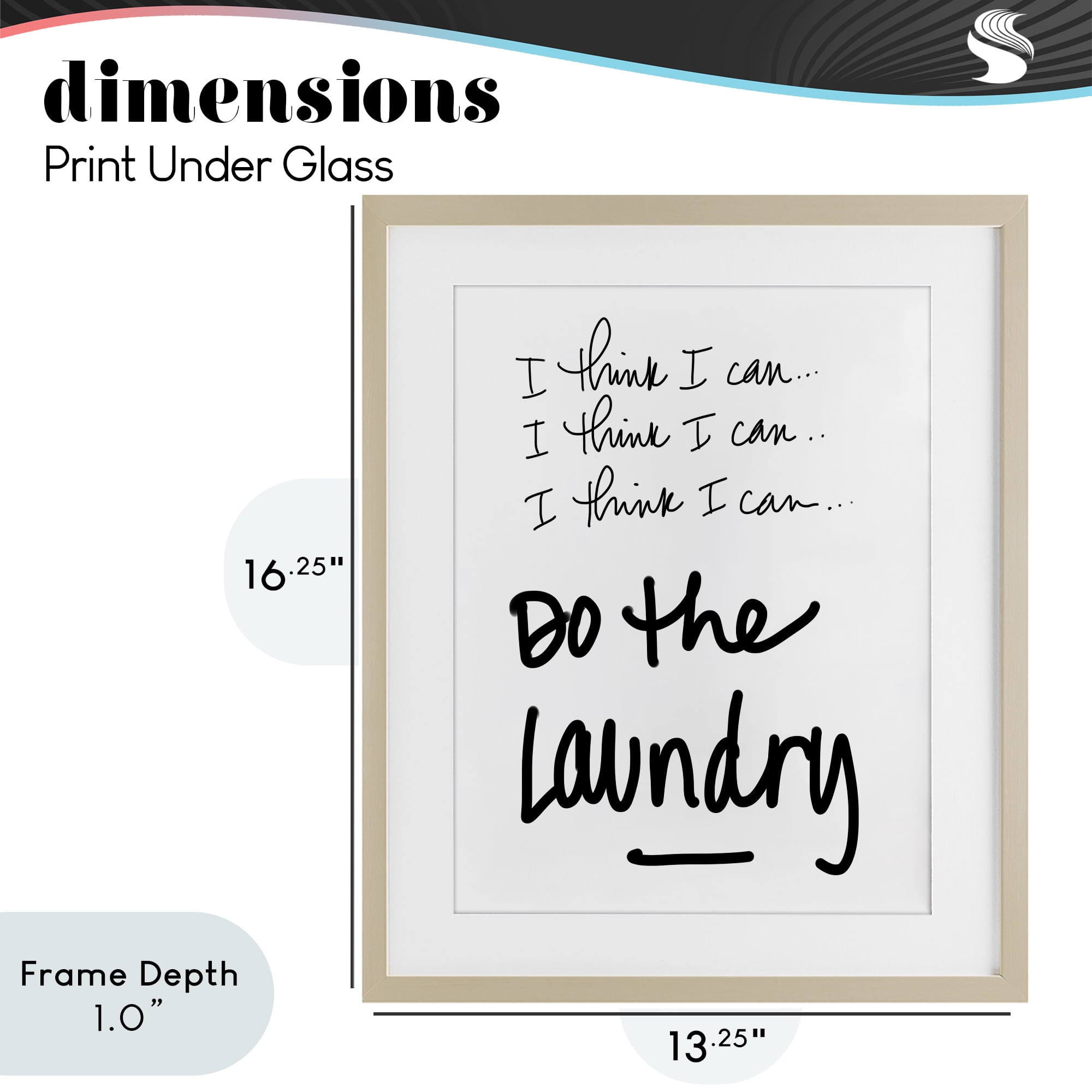 Stupell Industries Think I Can Do Laundry Birch Framed Print Under Glass, design by SD Graphics Studio