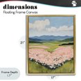 thumbnail image 4 of Stupell Industries Transitional Heart Shaped Flower Field Gold Floating Frame Canvas Art, 17 x 21, by The Prints Vibe, 4 of 8