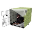 thumbnail image 5 of Botanical Dog Crate Cover, Repetitive Simplistic Palm Leaves Illustration, Easy to Use Pet Kennel Cover Small Dogs Puppies Kittens, 7 Sizes, Cream Apple Green, by Ambesonne, 5 of 6