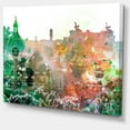 thumbnail image 2 of Colorful City Watercolor - Landscape Canvas Art Print, 2 of 4